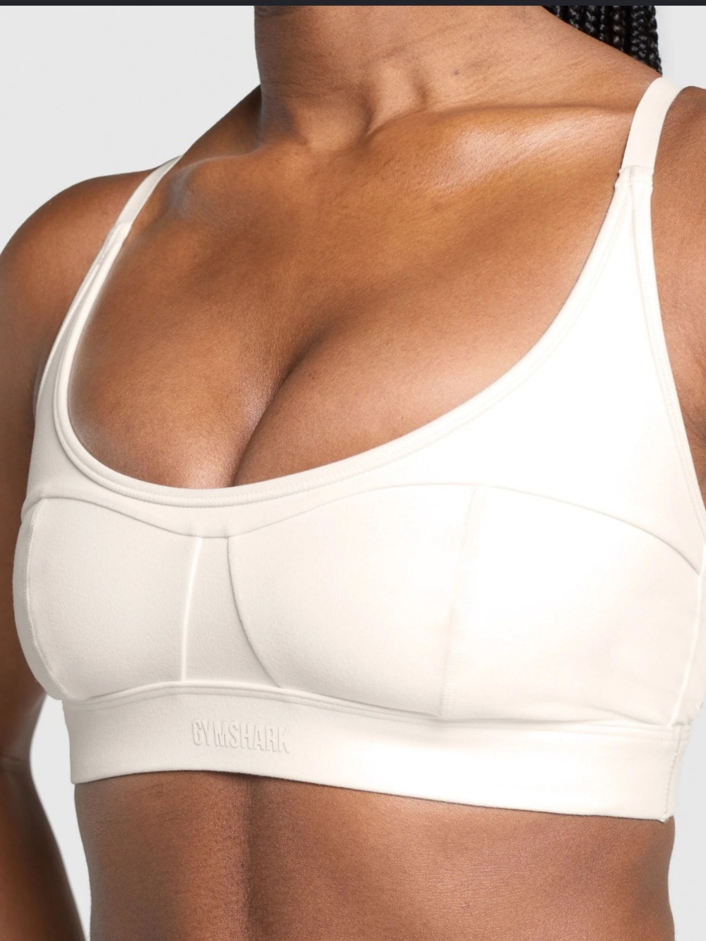 Gymshark white superset sports bra
